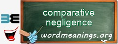 WordMeaning blackboard for comparative negligence